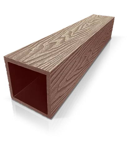 Столб из ДПК серия SIMPLEX 100х100мм с 3D текстурой Светло-коричневый